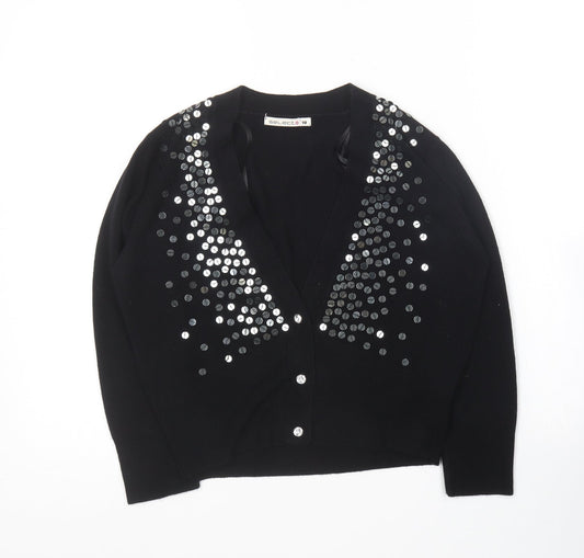 Womens UK Size 10 Select Black Cardigan Jumper