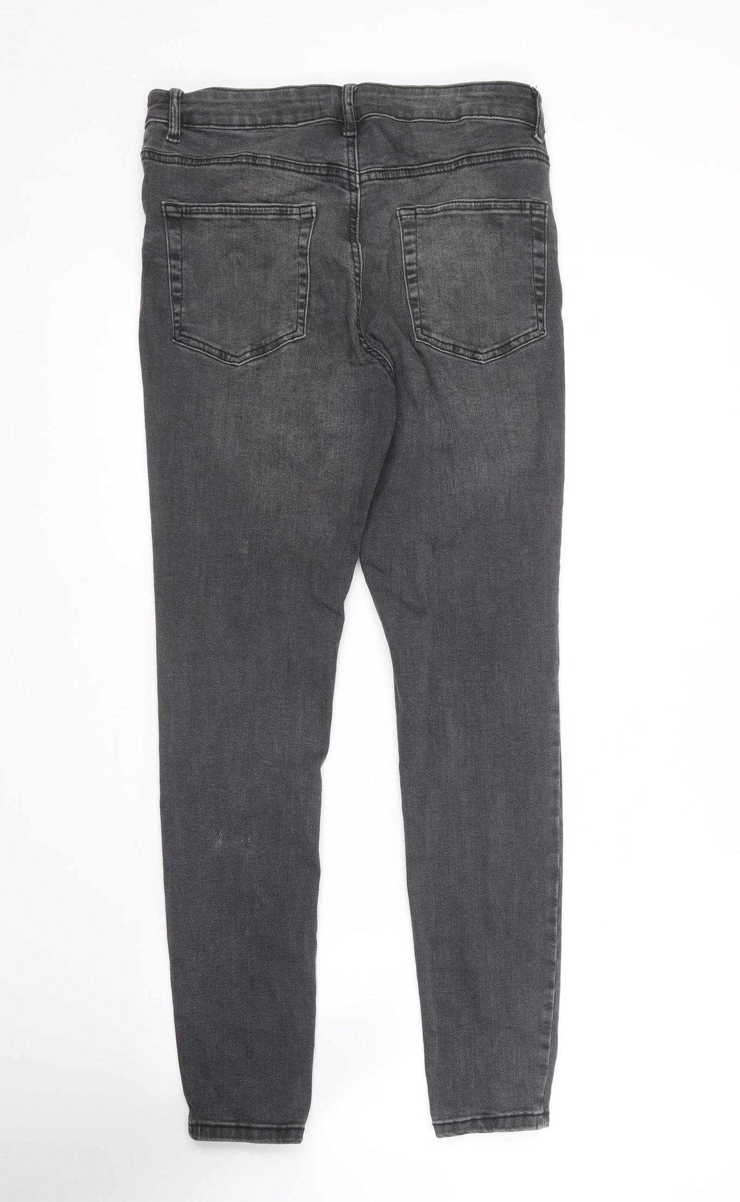 Denim Co  Womens Grey  Cotton Skinny Jeans Size 14 L28 in Regular