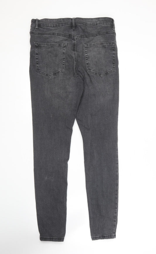 Denim Co  Womens Grey  Cotton Skinny Jeans Size 14 L28 in Regular