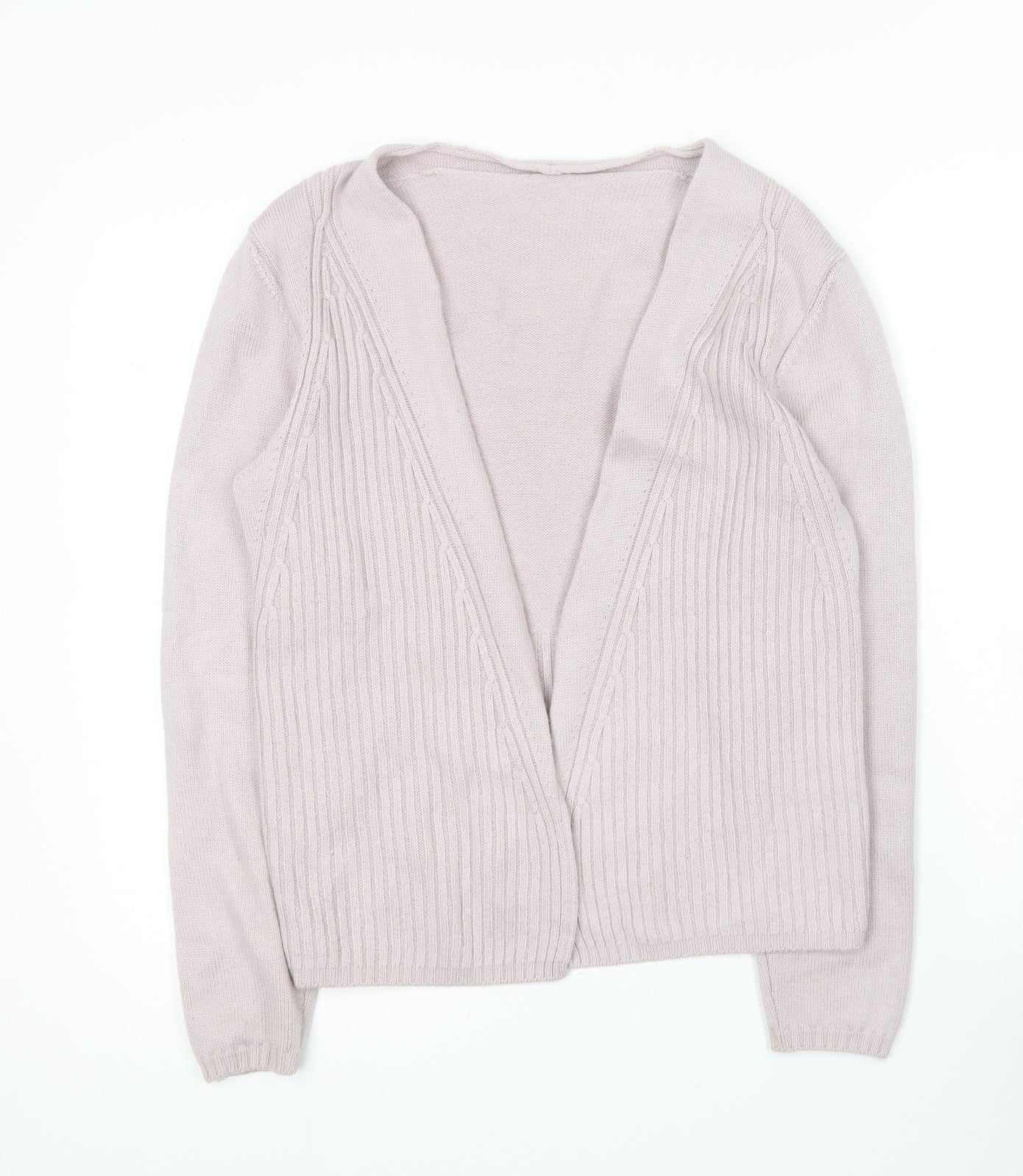 GLB Womens Pink V-Neck  Cotton Cardigan Jumper Size L