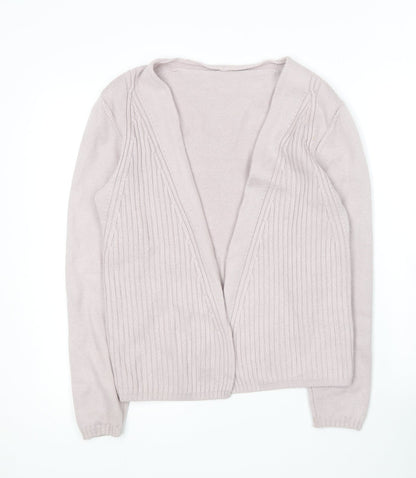 GLB Womens Pink V-Neck  Cotton Cardigan Jumper Size L