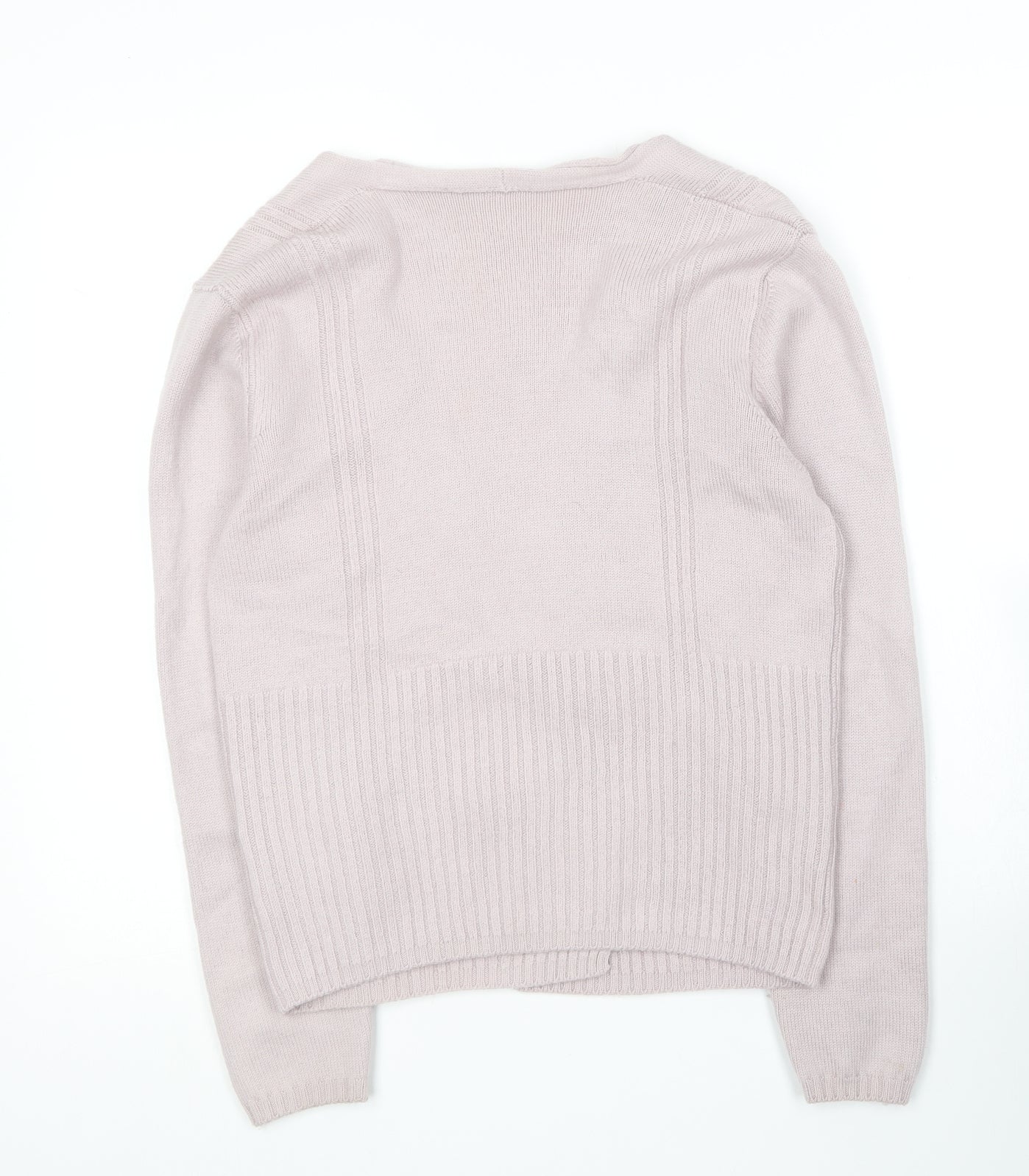 GLB Womens Pink V-Neck  Cotton Cardigan Jumper Size L