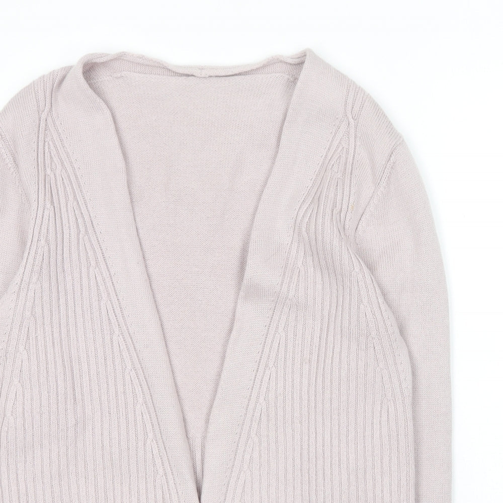 GLB Womens Pink V-Neck  Cotton Cardigan Jumper Size L