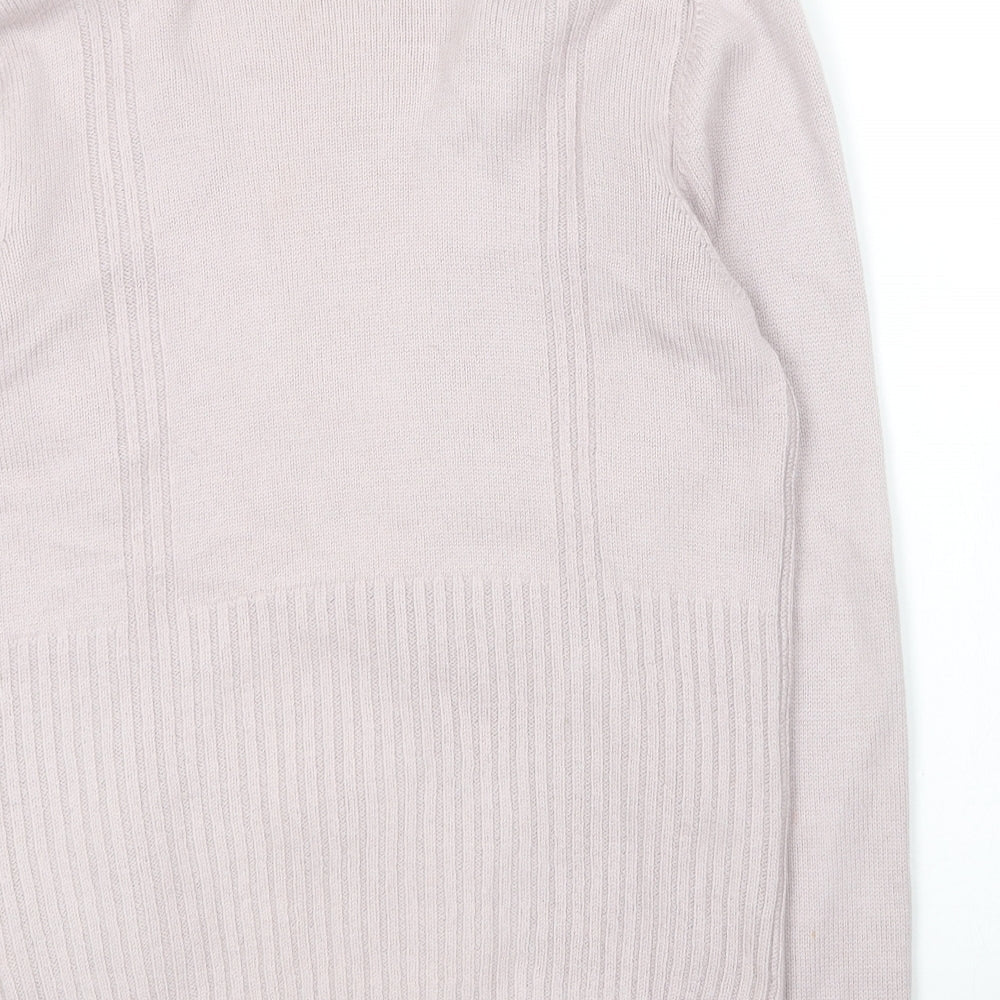 GLB Womens Pink V-Neck  Cotton Cardigan Jumper Size L