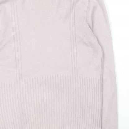 GLB Womens Pink V-Neck  Cotton Cardigan Jumper Size L