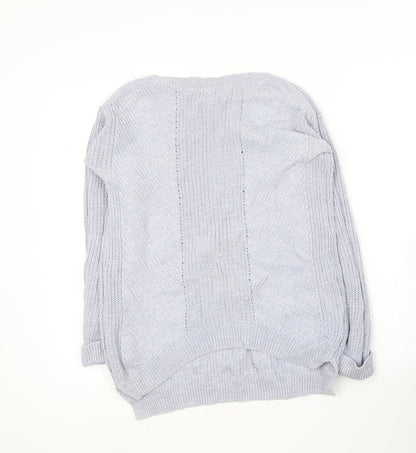 Womens UK Size S Marks and Spencer Blue Pullover Jumper