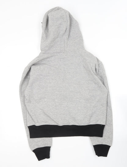 Boogy Girls Grey  Cotton Full Zip Hoodie Size L