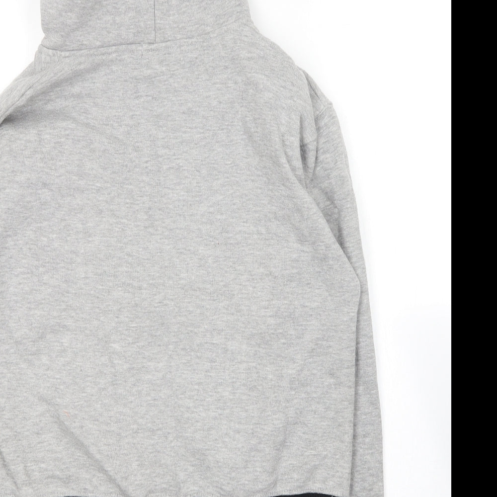 Boogy Girls Grey  Cotton Full Zip Hoodie Size L