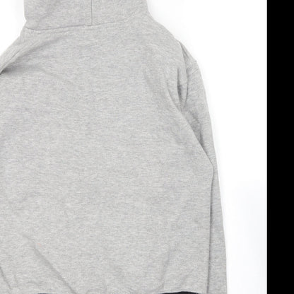 Boogy Girls Grey  Cotton Full Zip Hoodie Size L