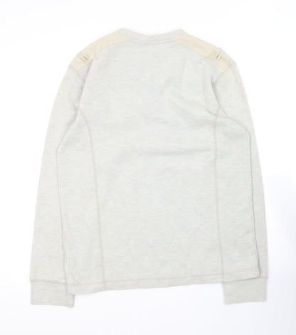 Matalan Mens Grey V-Neck  Polyester Pullover Jumper Size S