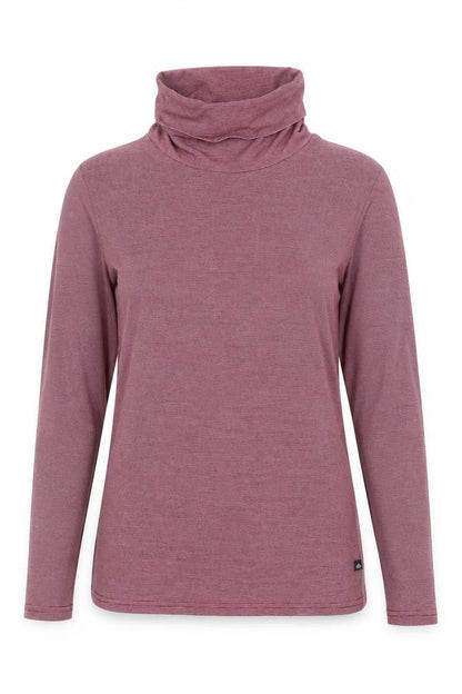 Ellesse Womens Purple Roll Neck Striped Polyester Pullover Jumper Size L