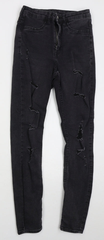 Womens UK Size 8 H&M Regular Fit Skinny Grey Jeans