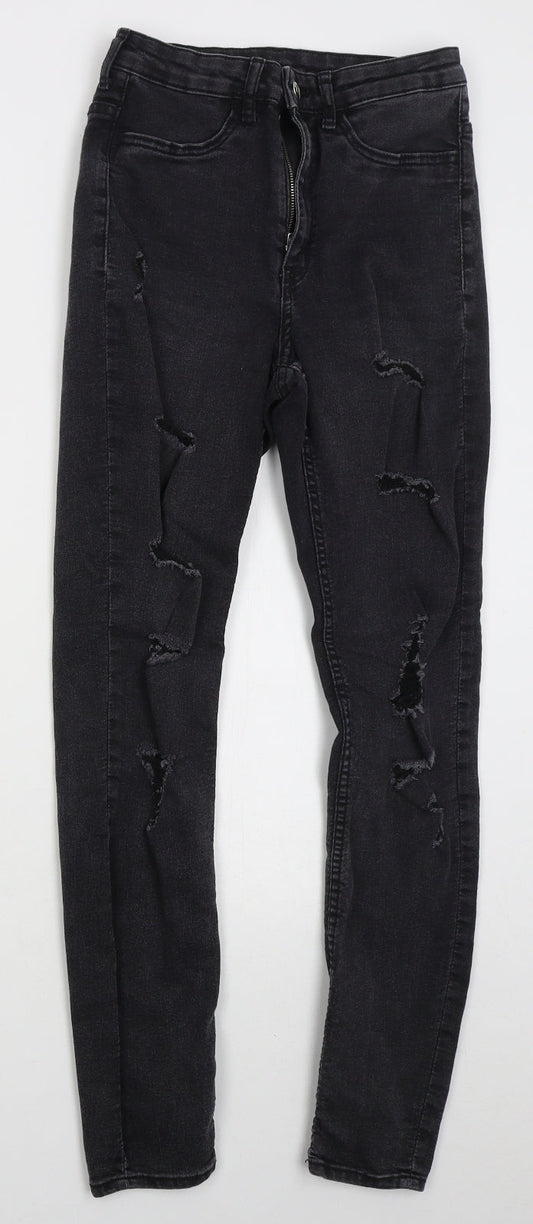 Womens UK Size 8 H&M Regular Fit Skinny Grey Jeans
