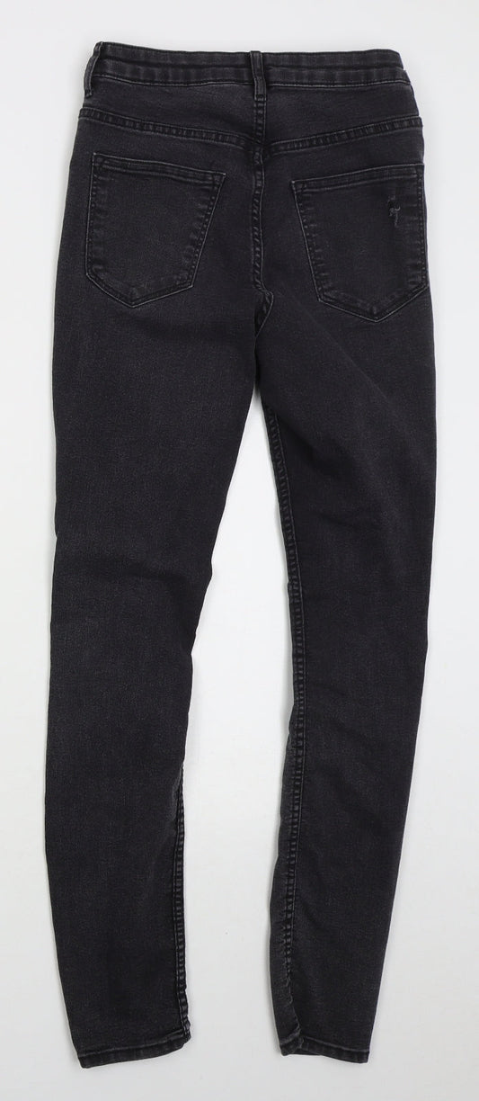 Womens UK Size 8 H&M Regular Fit Skinny Grey Jeans