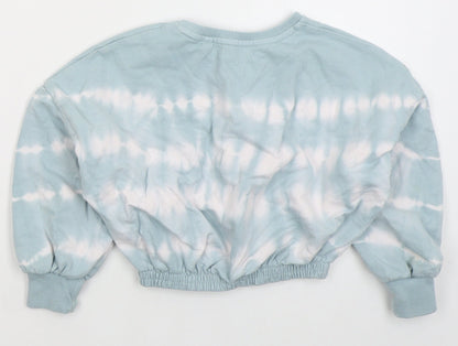 NEXT Girls Blue  Cotton Pullover Sweatshirt Size 5 Years  Pullover - South Palm Beach
