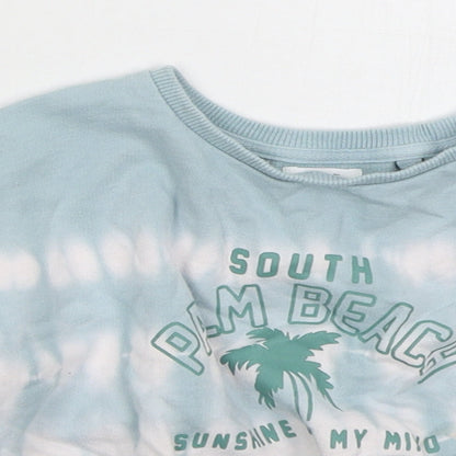 NEXT Girls Blue  Cotton Pullover Sweatshirt Size 5 Years  Pullover - South Palm Beach