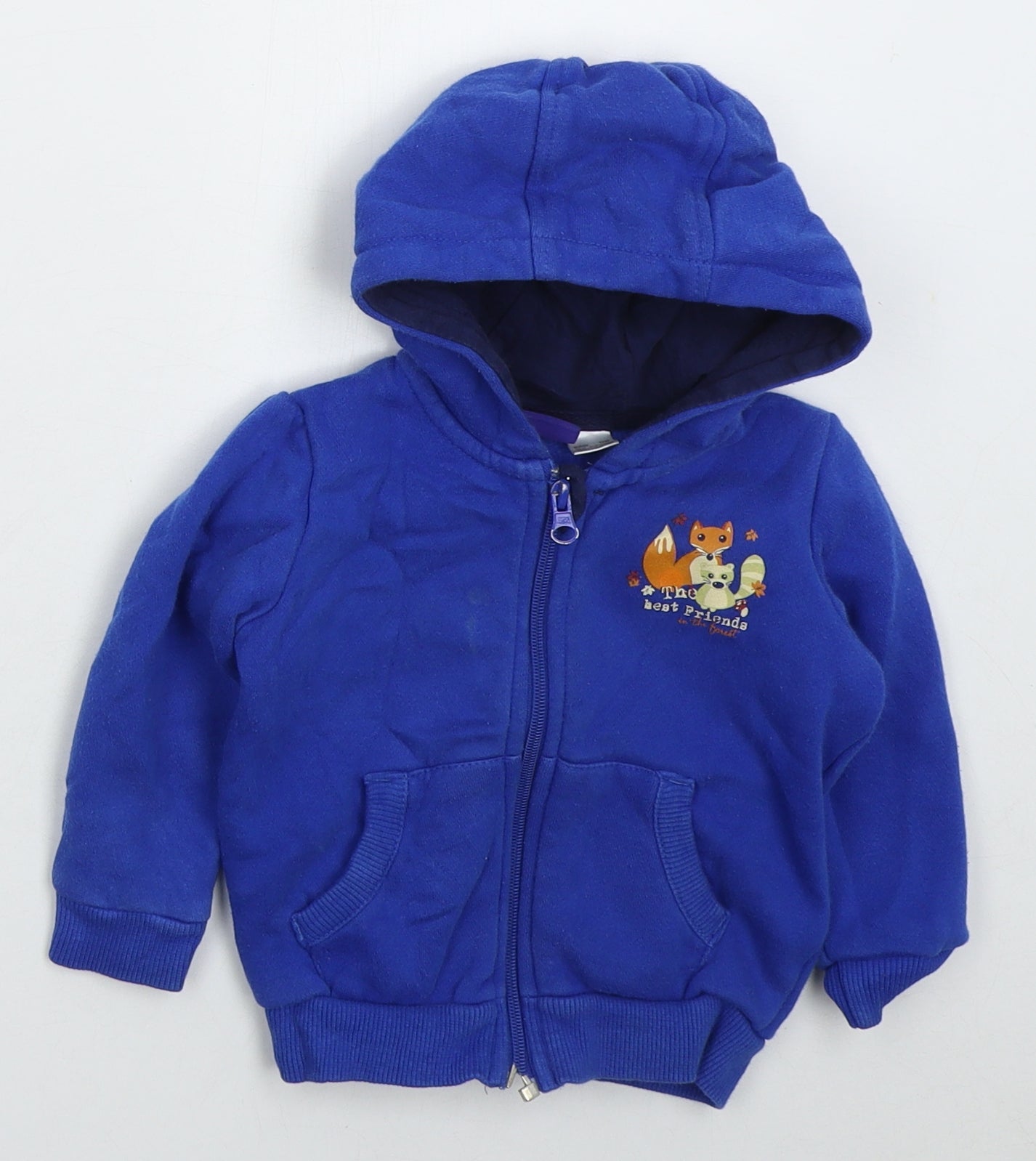 Lupilu Boys Blue   Jacket  Size 6-9 Months   Zip - The Best Friends Fox Squirrel