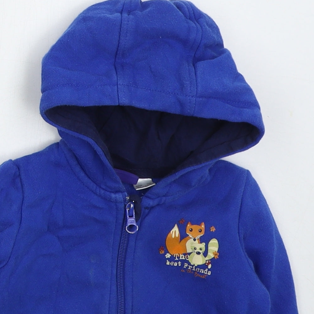 Lupilu Boys Blue   Jacket  Size 6-9 Months   Zip - The Best Friends Fox Squirrel