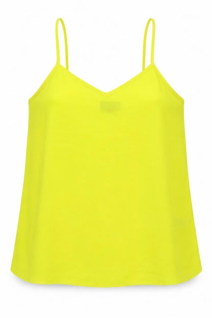 Womens UK Size 8 Topshop Yellow Basic Tank