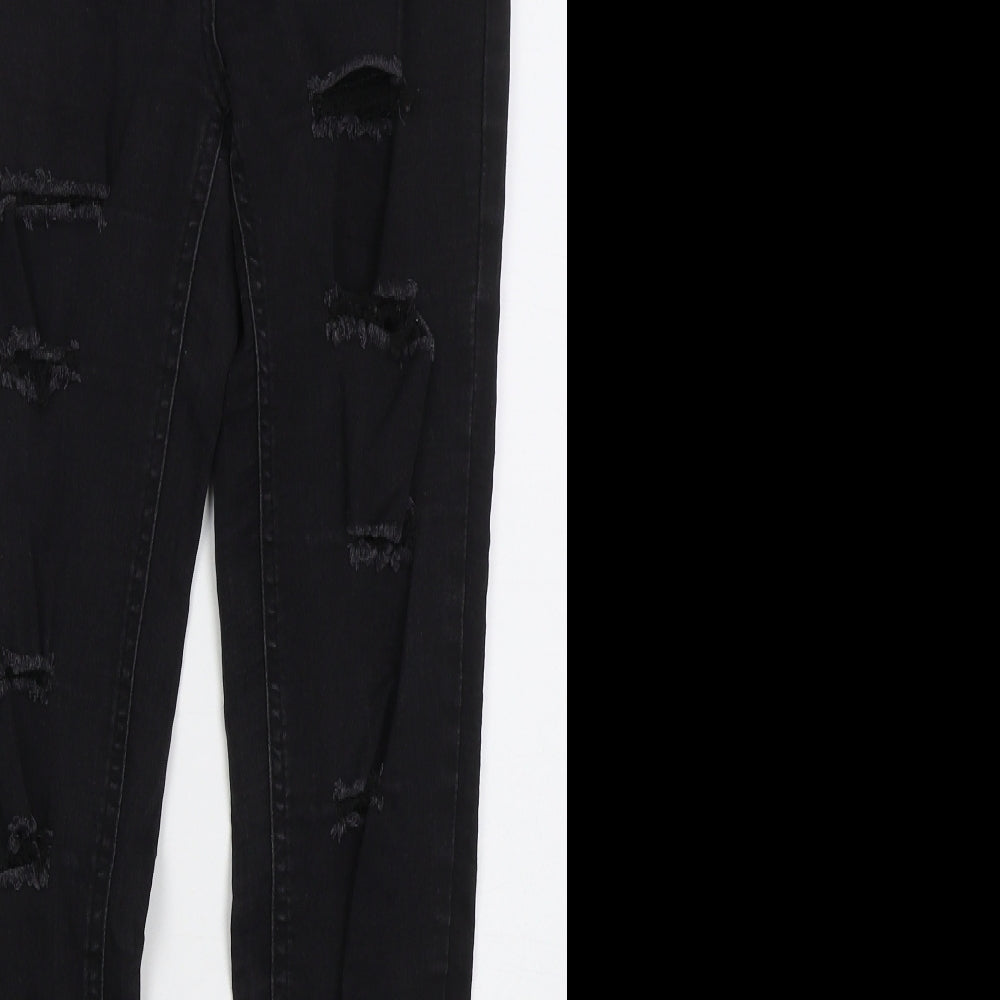 Parisian Womens Black  Cotton Skinny Jeans Size 8 L28 in Regular Button