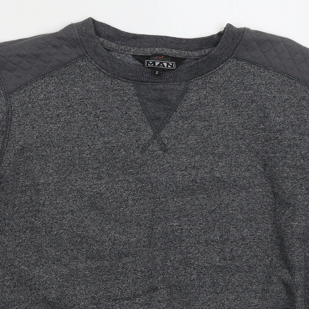Mens UK Size S MAN Grey Pullover Sweatshirt