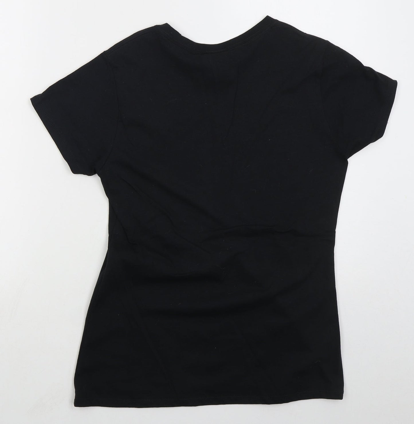 Womens UK Size M Port & Company Black Basic T-Shirt