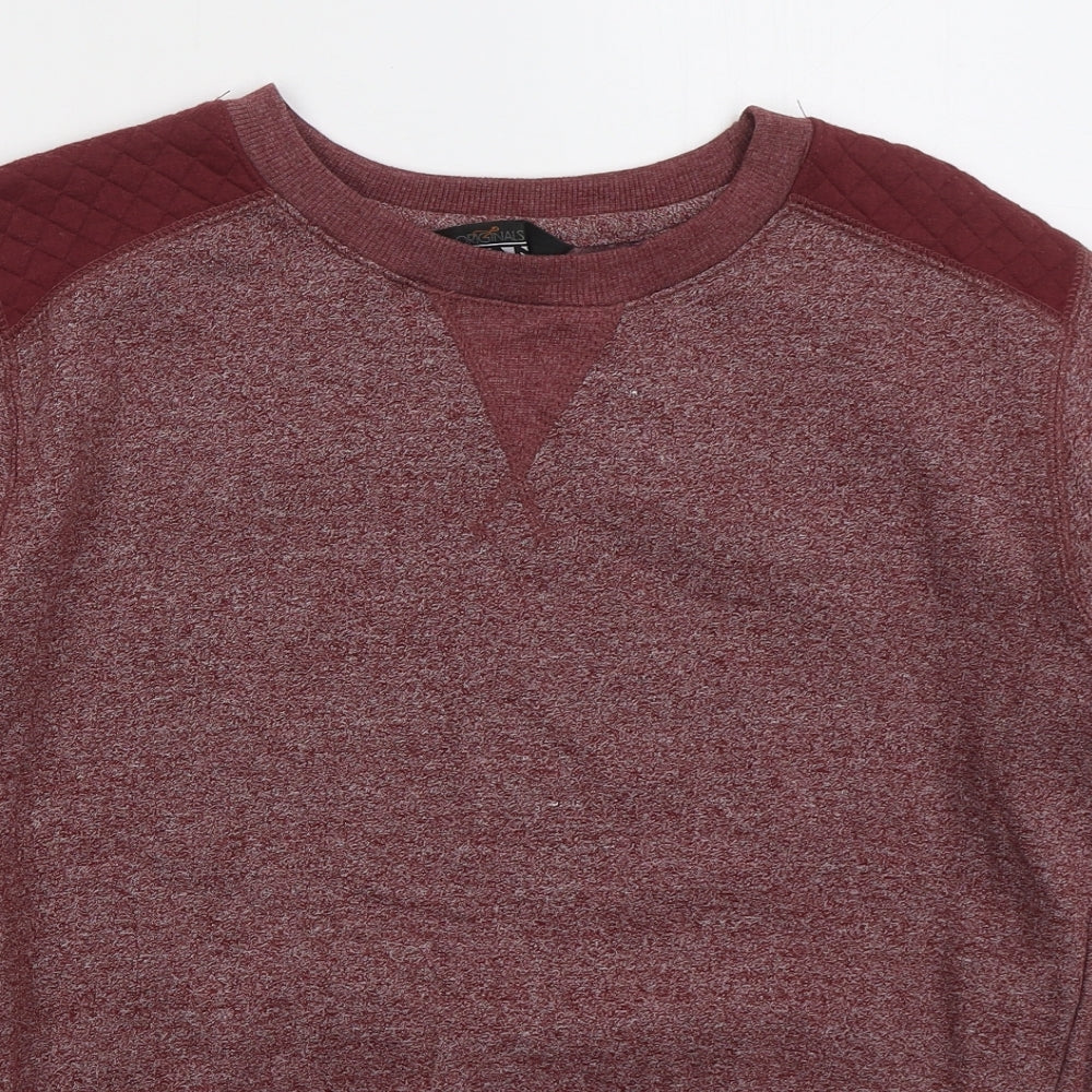 Mens UK Size S MAN Red Pullover Sweatshirt