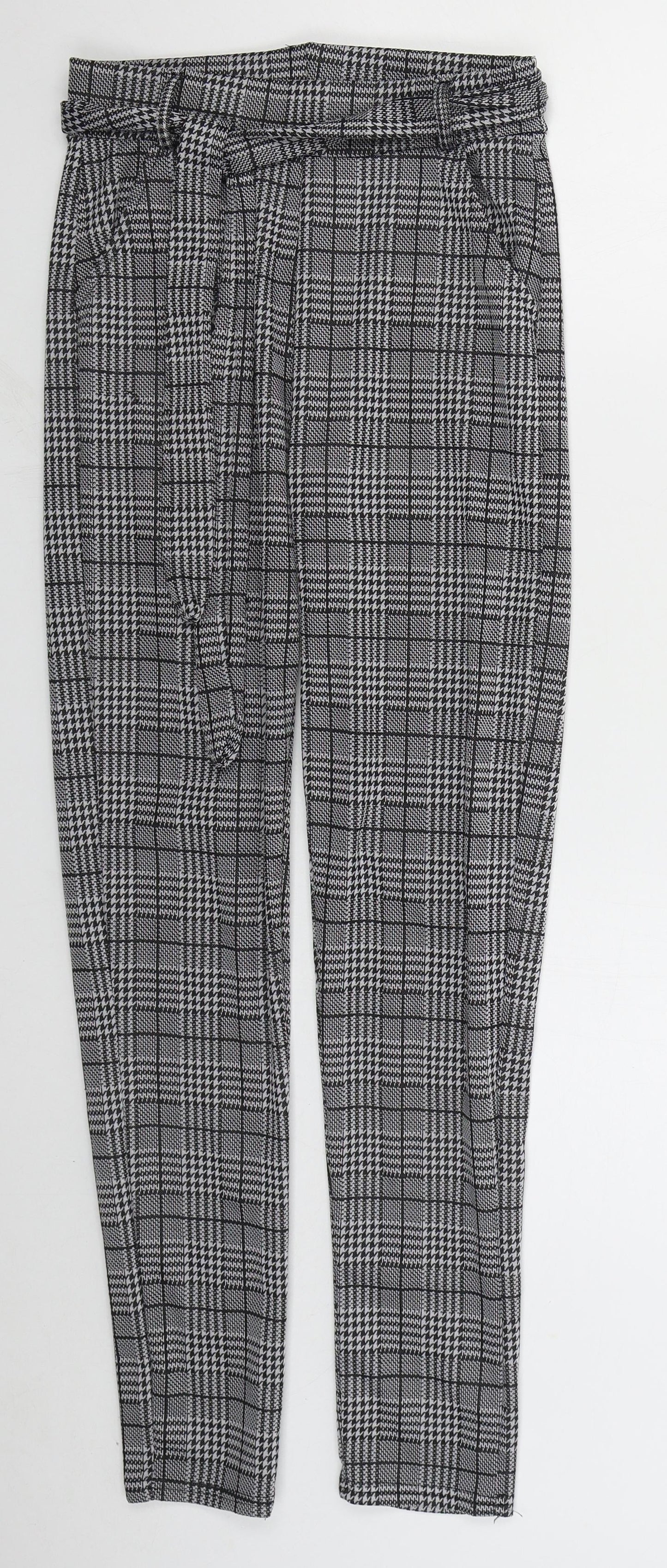 Womens UK Size S Preworn Regular Fit  Grey Trousers
