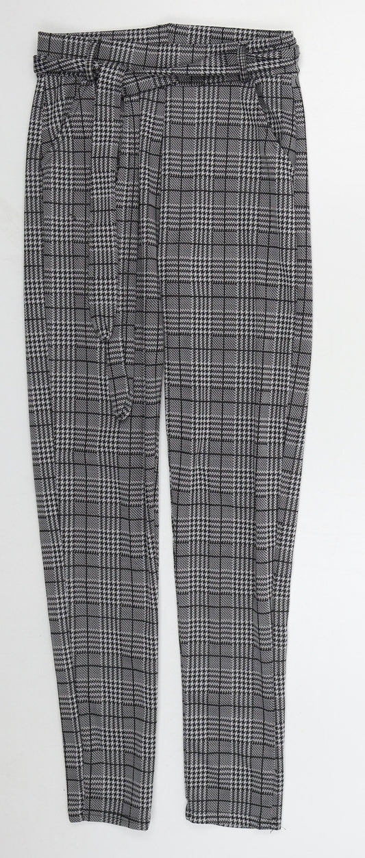 Womens UK Size S Preworn Regular Fit  Grey Trousers