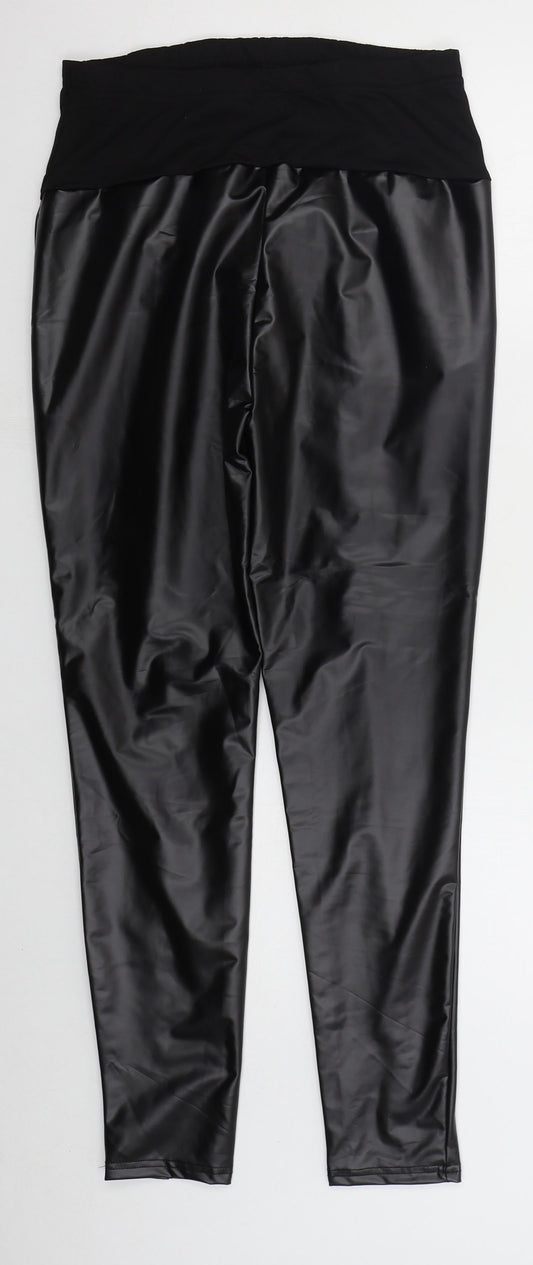 SheIn Womens Black  Polyester Carrot Leggings Size S L27 in