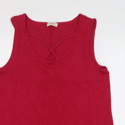 Papaya Womens Purple  Polyester Basic Tank Size 14 Round Neck