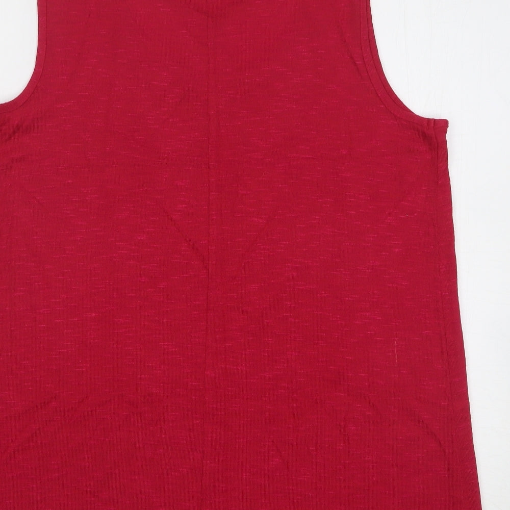 Papaya Womens Purple  Polyester Basic Tank Size 14 Round Neck