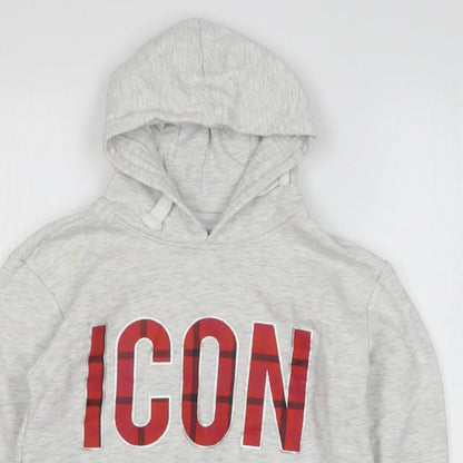 Primark Girls Grey  Cotton Pullover Hoodie Size 10-11 Years