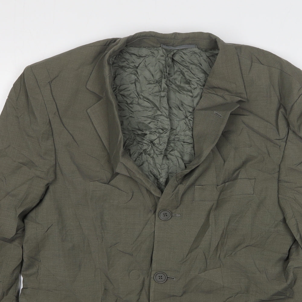 Armando Mens Green  Polyester Jacket Suit Jacket Size 38