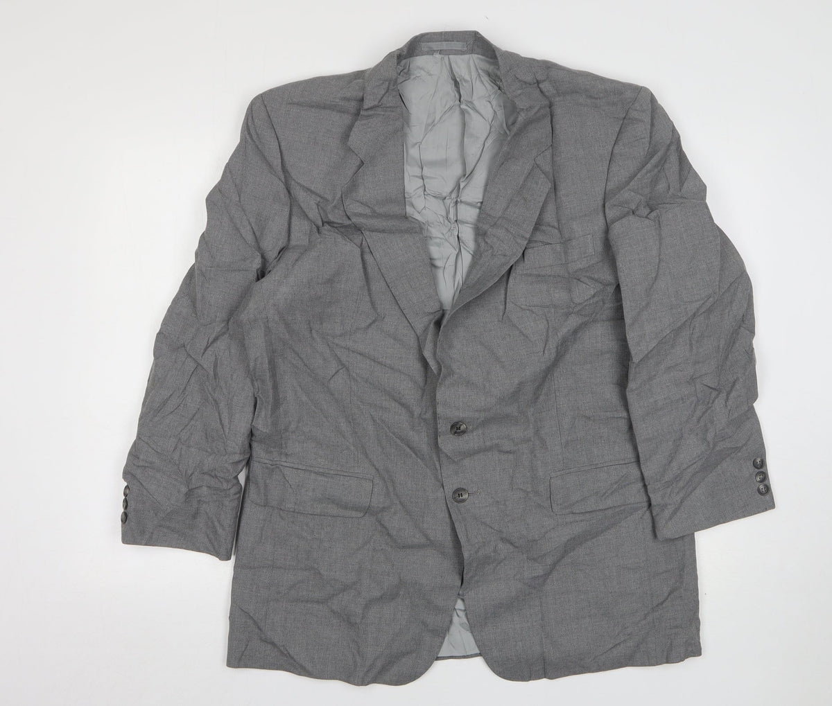 Mens UK Size 44 Trevira Regular Grey Suit Jacket