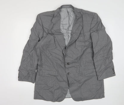 Mens UK Size 44 Trevira Regular Grey Suit Jacket