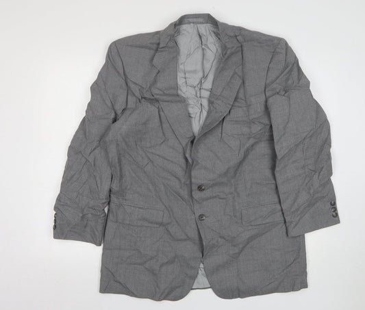 Mens UK Size 44 Trevira Regular Grey Suit Jacket