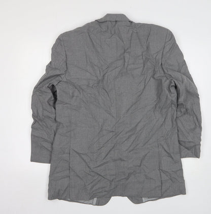 Mens UK Size 44 Trevira Regular Grey Suit Jacket
