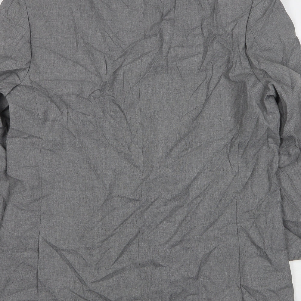 Mens UK Size 44 Trevira Regular Grey Suit Jacket