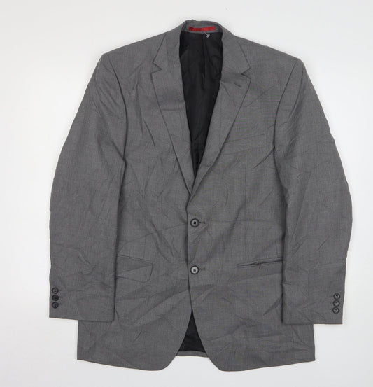 Mens UK Size 38 Burton Regular Grey Suit Jacket