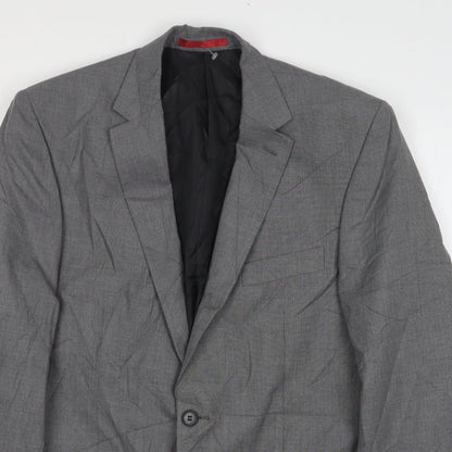 Mens UK Size 38 Burton Regular Grey Suit Jacket