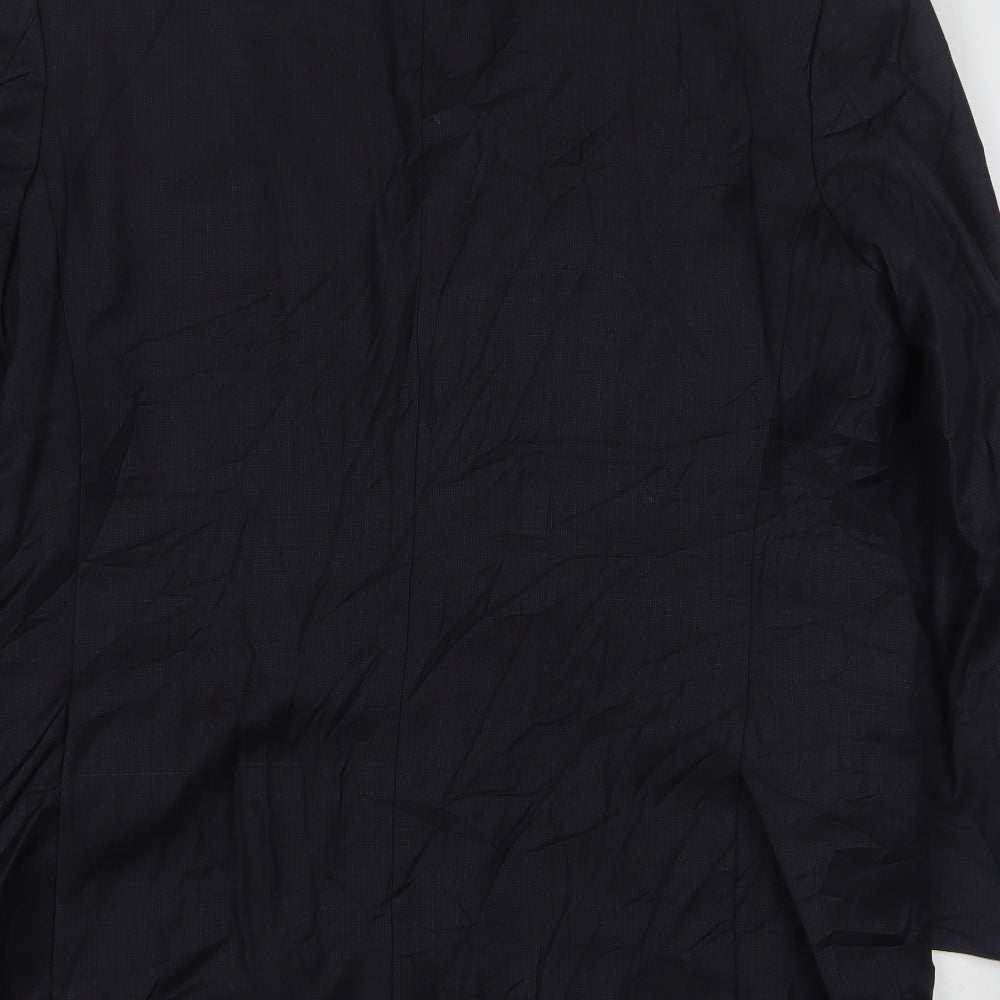 Seconds Mens Blue  Wool Jacket Suit Jacket Size 44