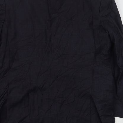 Seconds Mens Blue  Wool Jacket Suit Jacket Size 44