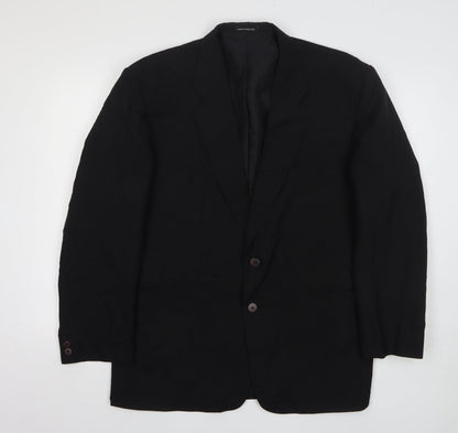 Mens UK Size 42 Simon Jersey Regular Black Suit Jacket