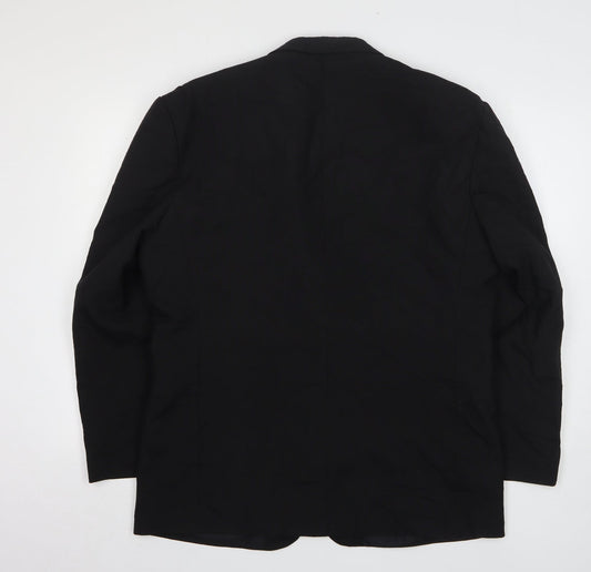 Mens UK Size 42 Simon Jersey Regular Black Suit Jacket