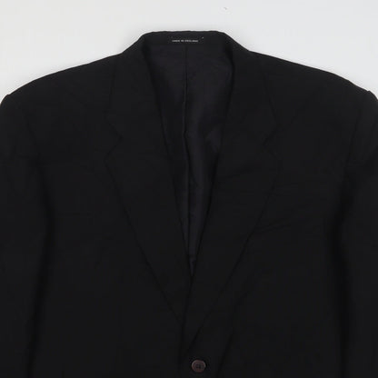 Mens UK Size 42 Simon Jersey Regular Black Suit Jacket
