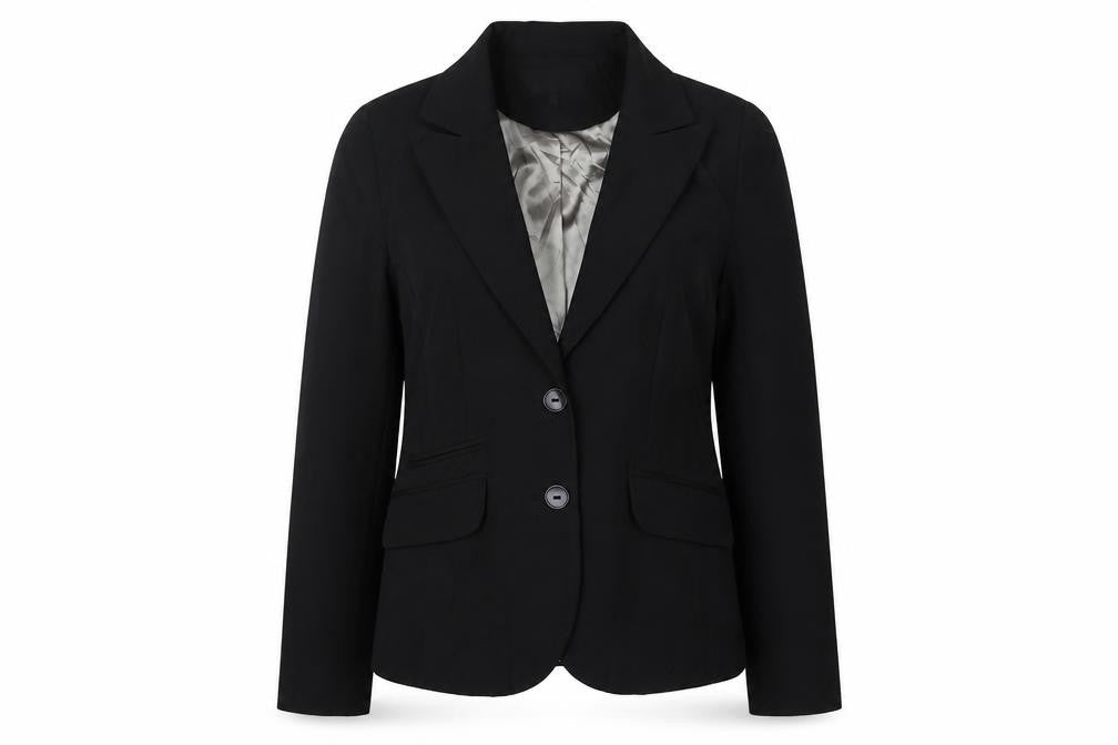 Womens UK Size 10 Papaya Regular Black Suit Jacket