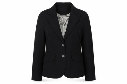 Womens UK Size 10 Papaya Regular Black Suit Jacket