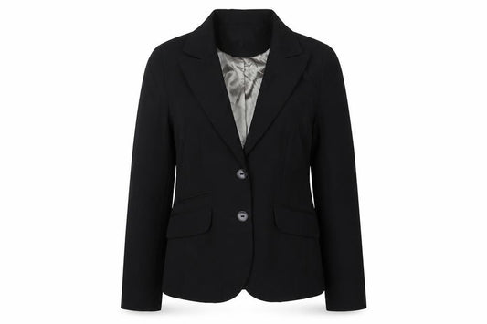 Womens UK Size 10 Papaya Regular Black Suit Jacket