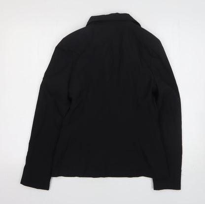 Papaya Womens Black  Polyester Jacket Suit Jacket Size 10